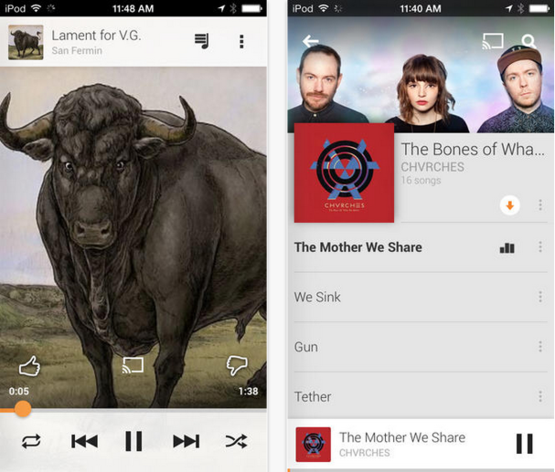 Google Music iOS